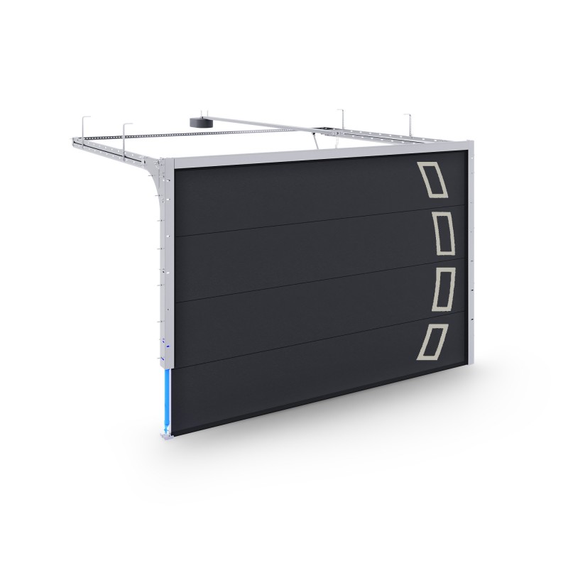 Porte de garage sectionnelle avec décors ALUNOX Porte de garage sectionnelle avec décors ALUNOX