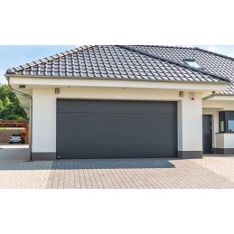 Porte de garage sectionnelle Mono ligne RAL 7016 gris anthracite