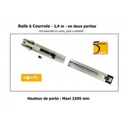 Rail à courroie en deux parties de 2,9 m - SOMFY 9013816