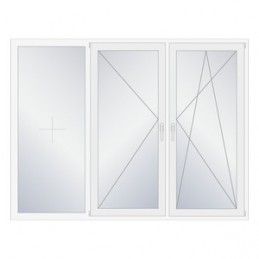 Châssis 2 Ouvrants Oscillo-Battant + 1 Fixe