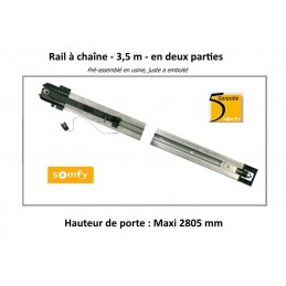 Rail à courroie en deux parties de 3,5 m - SOMFY 9013818